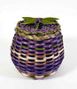 Wabanaki Pasamaquoddy Lydia Soctomah Ash and Sweetgrass Basket with Dragonfly