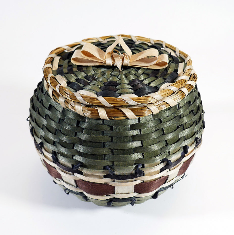 Wabanaki Pasamaquoddy Lydia Soctomah Black Ash Basket
