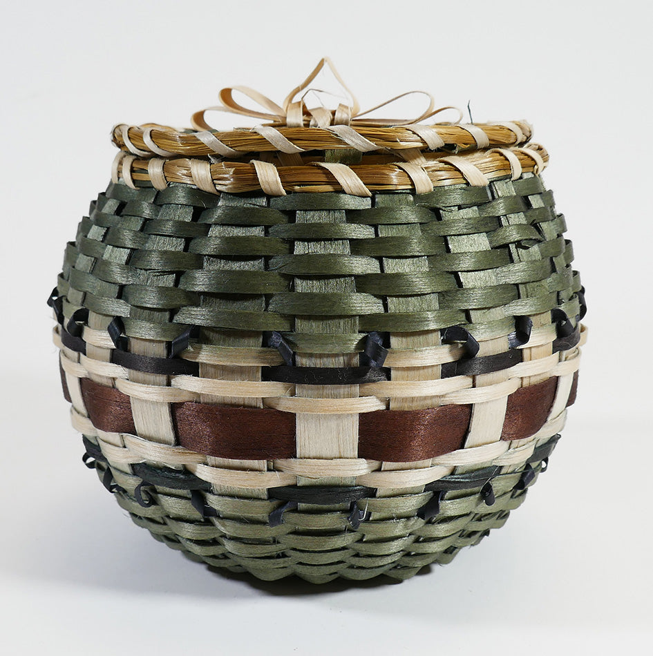 Wabanaki Pasamaquoddy Lydia Soctomah Black Ash Basket