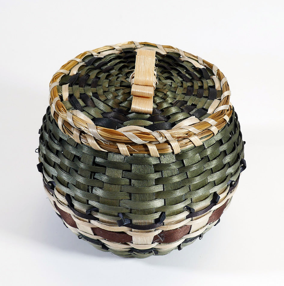 Wabanaki Pasamaquoddy Lydia Soctomah Black Ash Basket