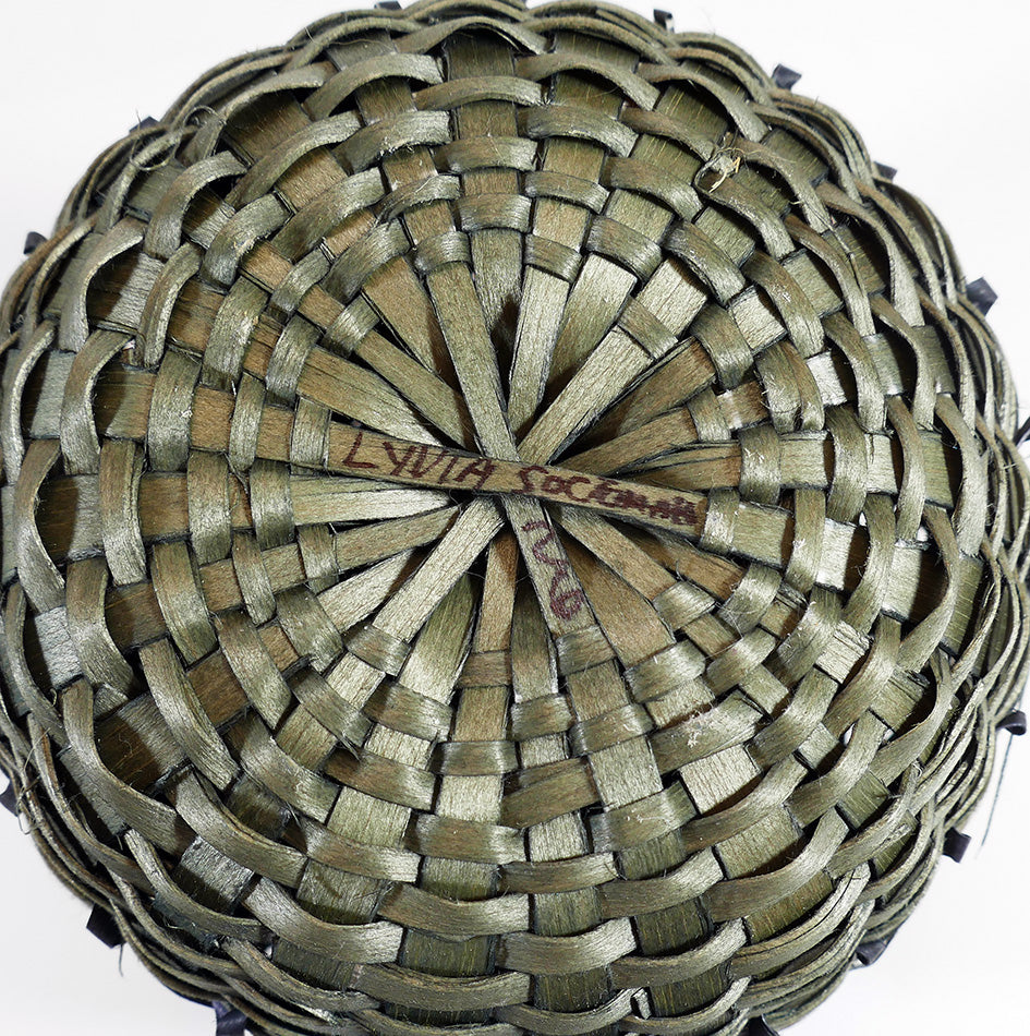 Wabanaki Pasamaquoddy Lydia Soctomah Black Ash Basket