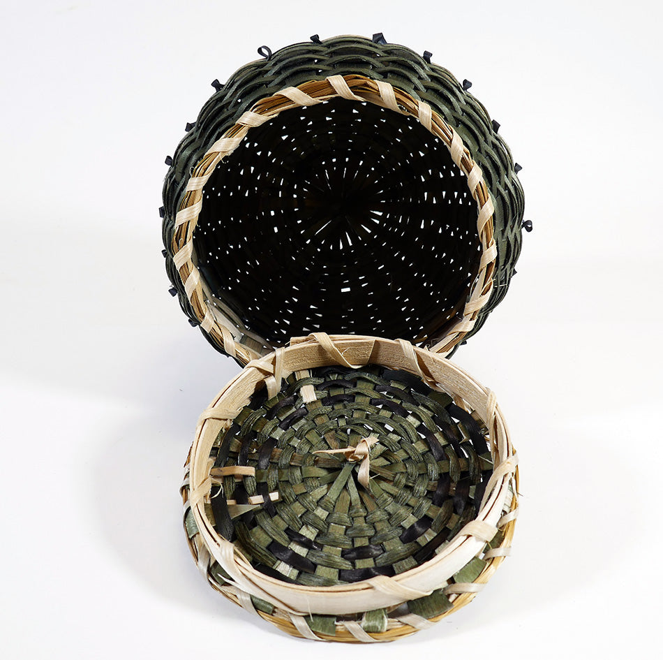 Wabanaki Pasamaquoddy Lydia Soctomah Black Ash Basket