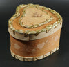 Maliseet Artist Aron Griffith Birch Bark Heart Basket