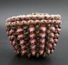 Wabanaki Art Amanda Ennis Maliseet Artist Pink-Green Curl Basket