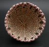 Wabanaki Art Amanda Ennis Maliseet Artist Pink-Green Curl Basket