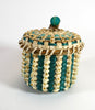 Wabanaki Art Amanda Ennis Maliseet Miniature Green/Brown Basket (Copy)