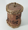 Maliseet Artist Aron Griffith Oval Covered Birch Bark Basket Dragonflies Wabanaki