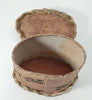 Maliseet Artist Aron Griffith Oval Covered Birch Bark Basket Dragonflies Wabanaki