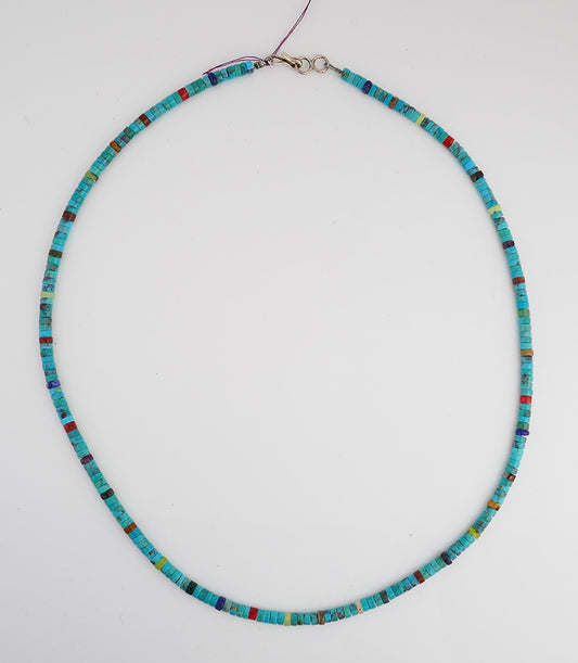 Kewa Jewelry Mary Tafoya Turquoise Heishi Necklace