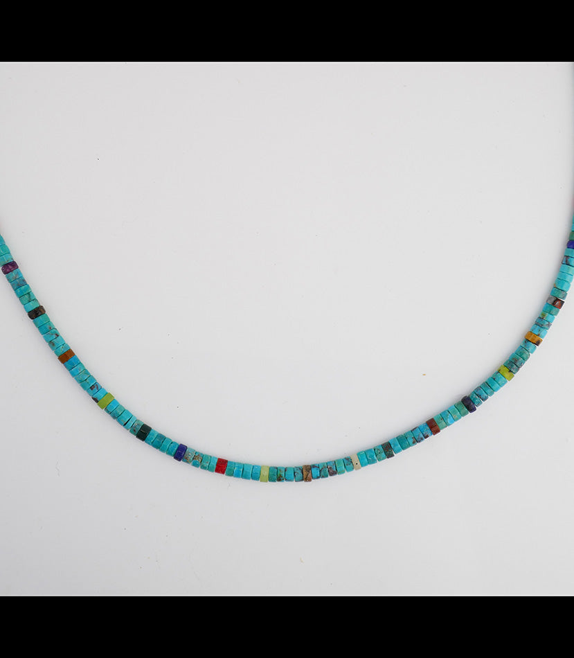 Kewa Jewelry Mary Tafoya Turquoise Heishi Necklace