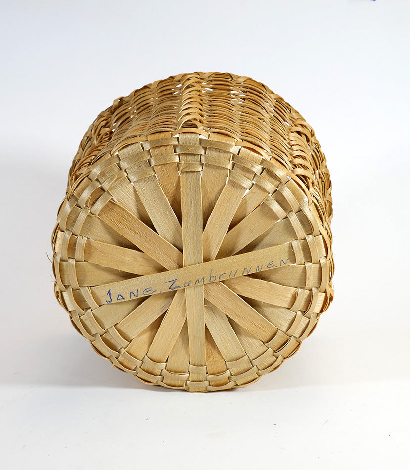 Jane Zumbrunnen Mi'kmak Weaver Wabanaki Baskets Flared Basket
