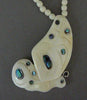 Nakwesee Butterfly Necklace 2in Pendant Fossil Walrus Tusk Abalone
