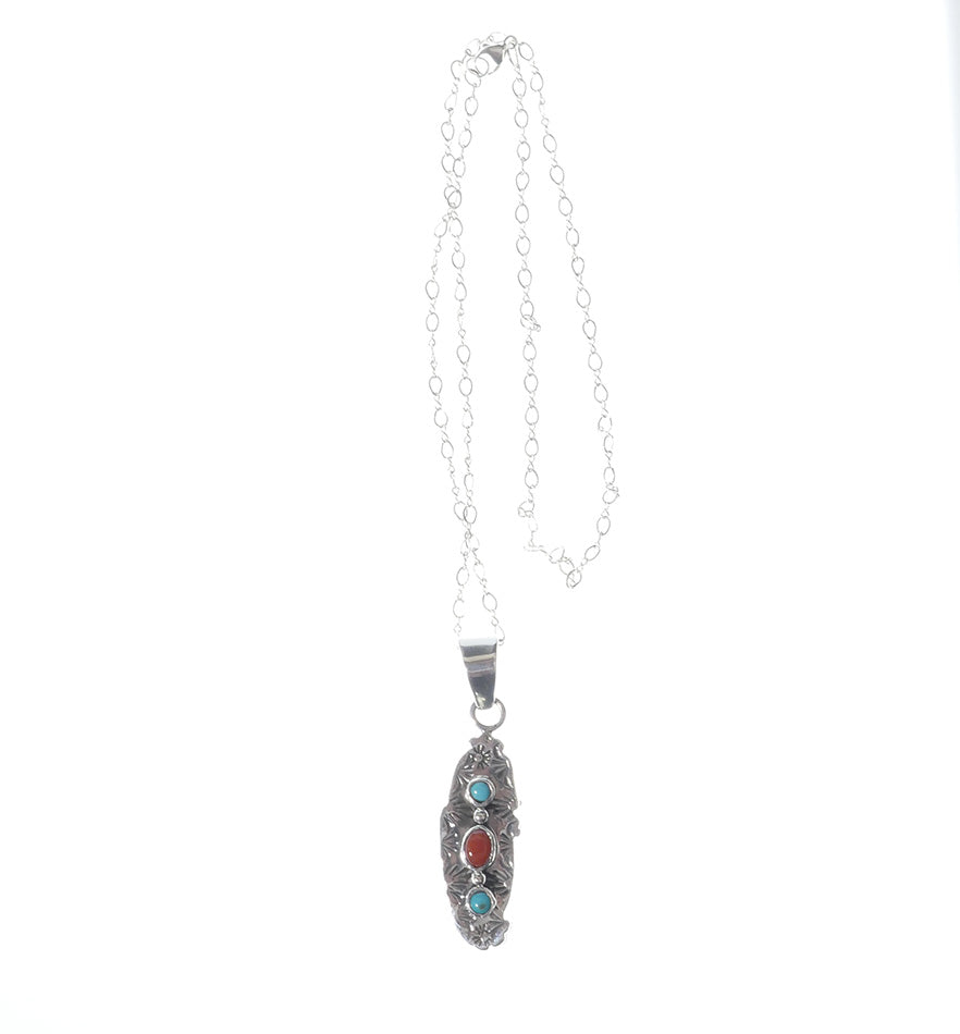 Native American Jewelry Reversible Sterling Silver Pendant Pendant Cheryl Arviso