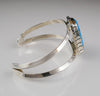 Lorenzo Tafoya Native American Jewelry Natural Turquoise Sterling Silver Bracelet