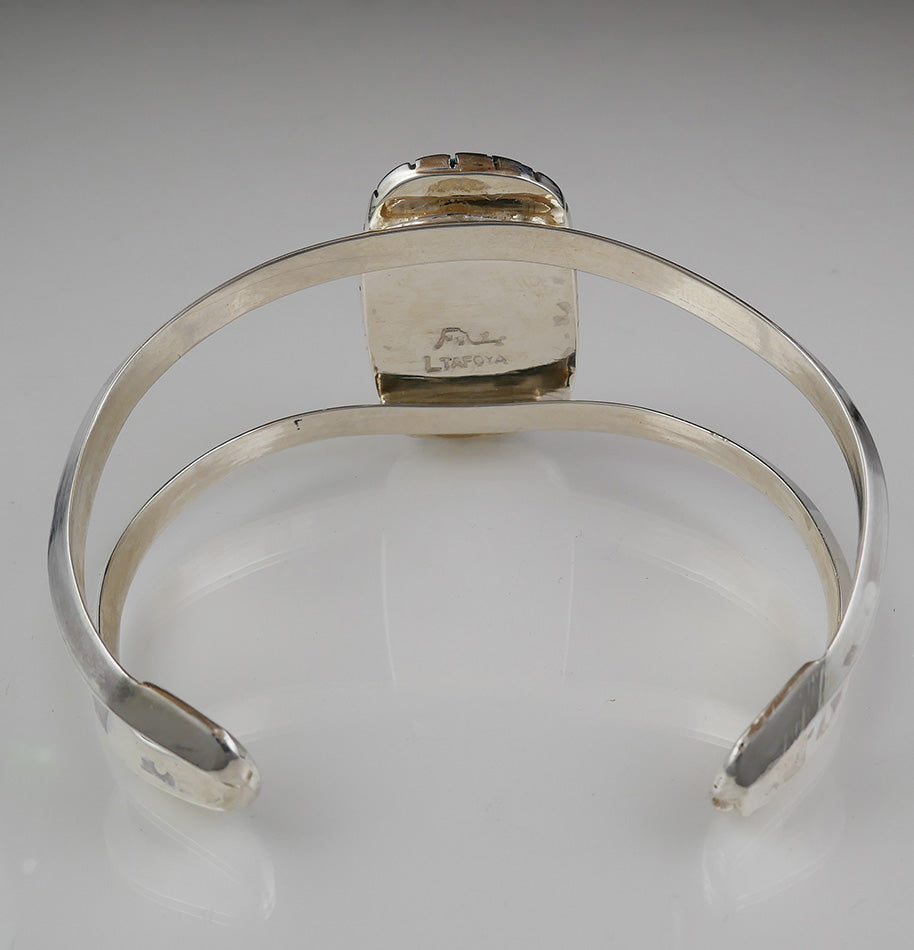 Lorenzo Tafoya Native American Jewelry Natural Turquoise Sterling Silver Bracelet