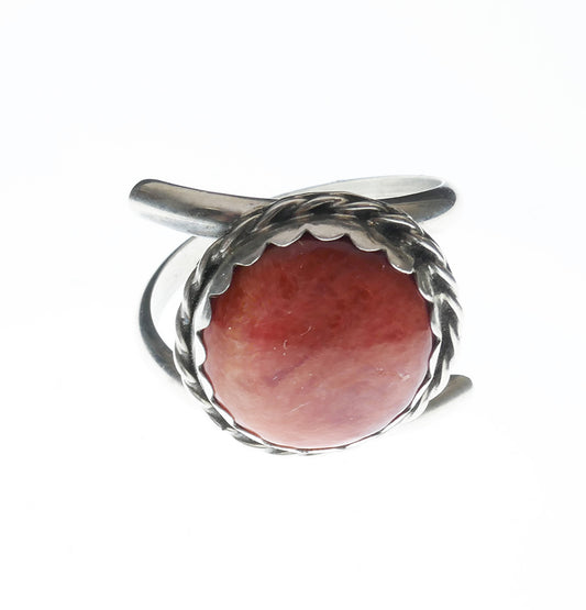Navajo Jewelry Sterling Silver Spiny Oyster Shell Ring Nylan Goodluck