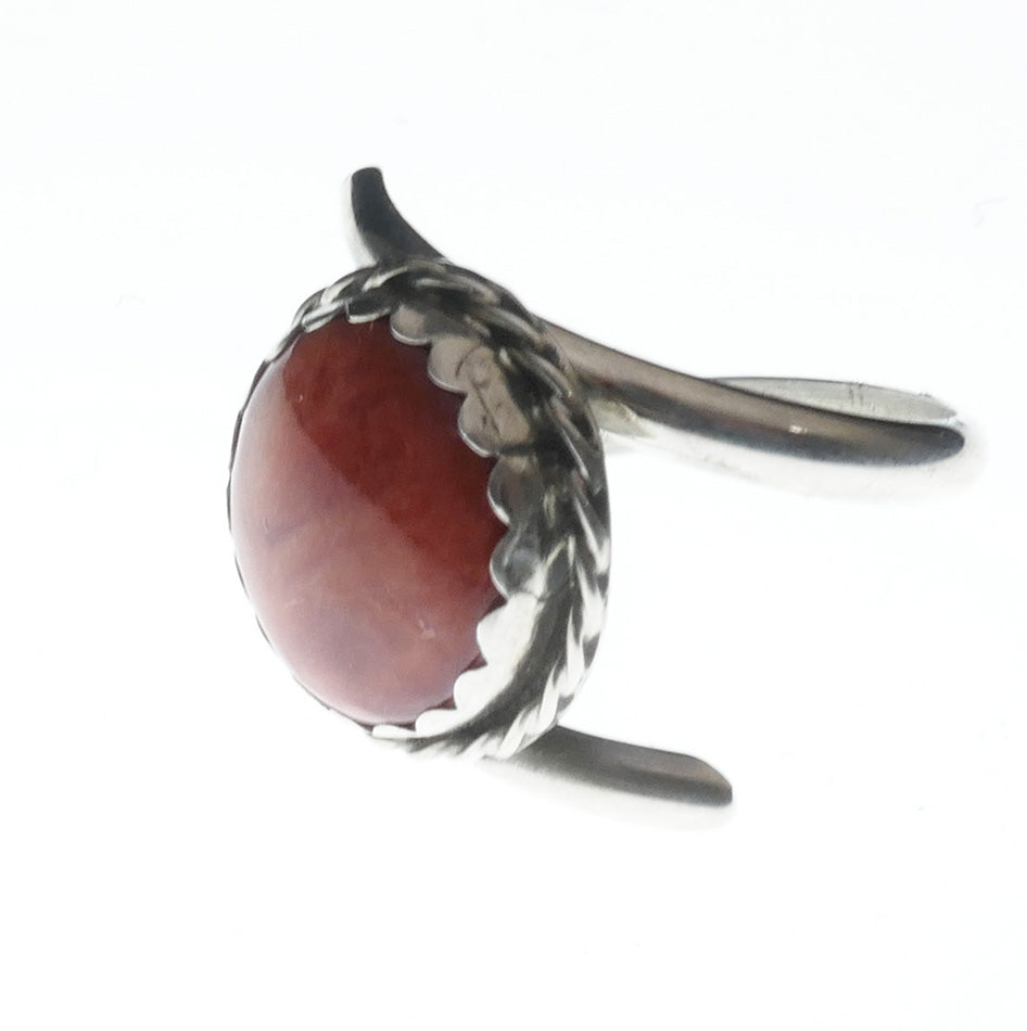 Navajo Jewelry Sterling Silver Spiny Oyster Shell Ring Nylan Goodluck
