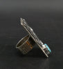 Navajo Zuni Alex Sanchez Native American Jewelry Turquoise Petroglyph Ring