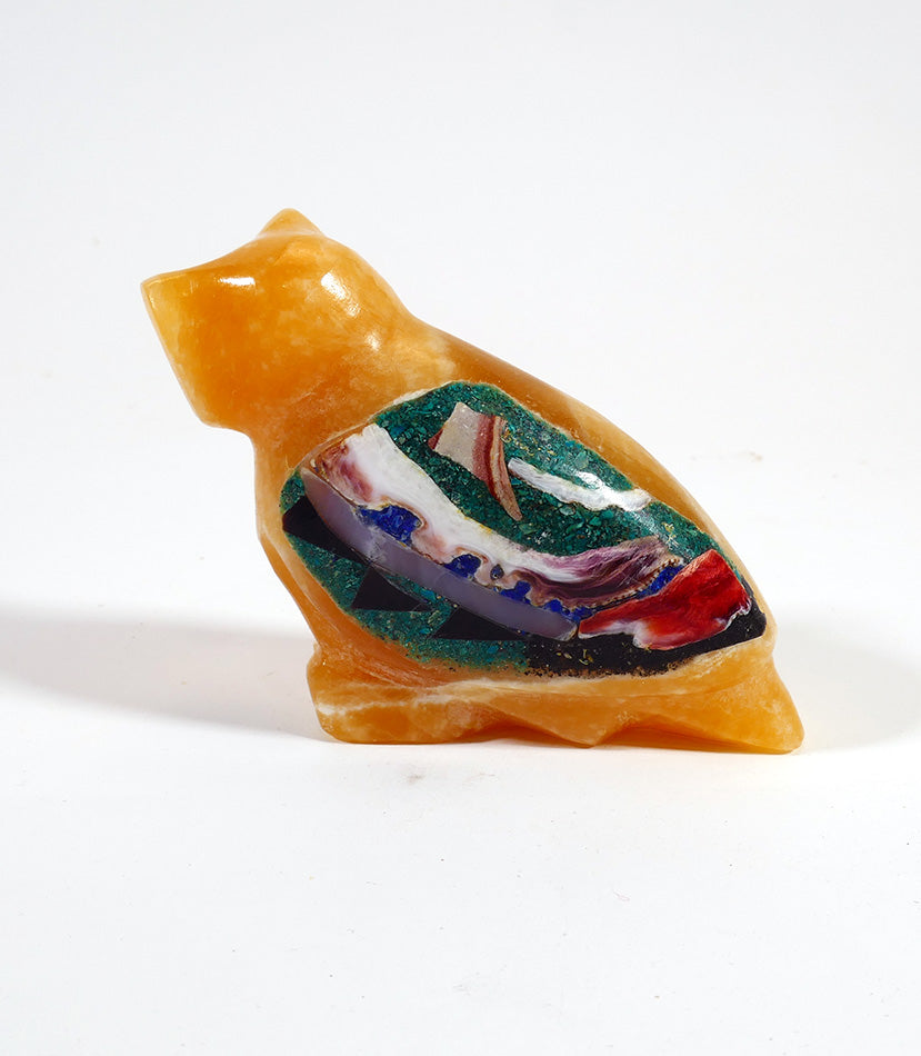 Jayne Quam Mosaic Owl Navajo Fetish