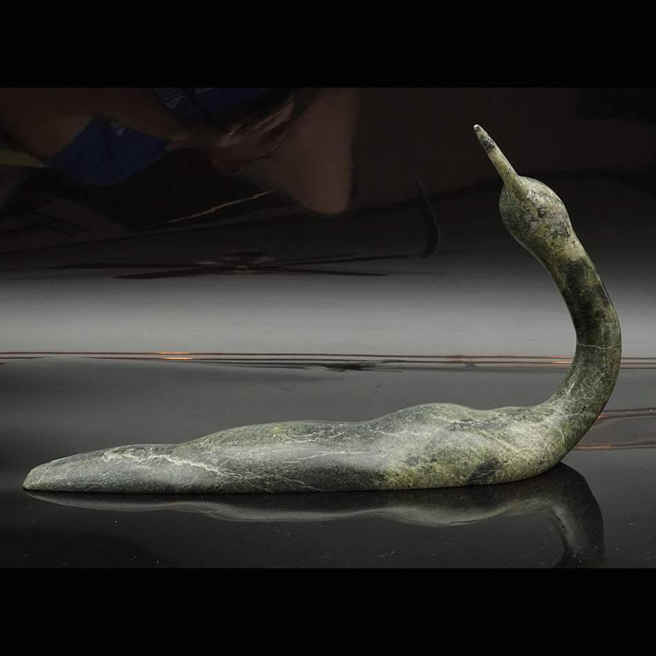 Cape Dorset Ning Ashoona Serpentine Loon Sculpture Inuit Art