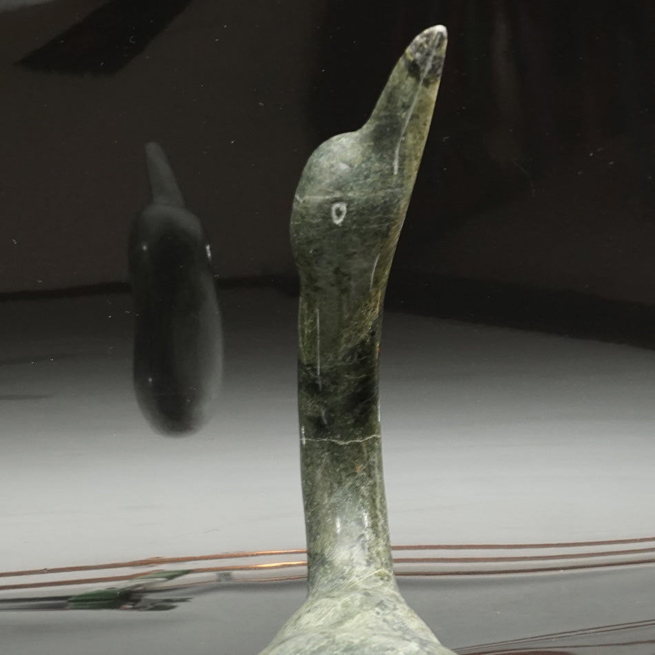 Cape Dorset Ning Ashoona Serpentine Loon Sculpture Inuit Art