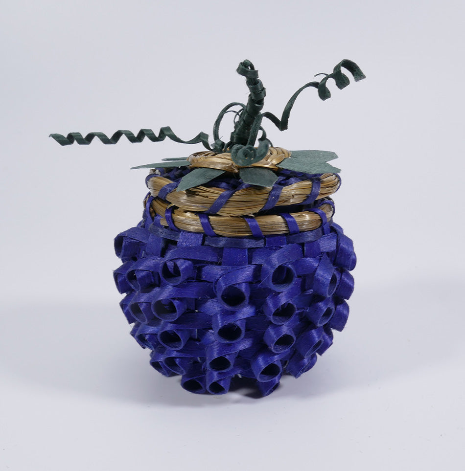 Pam Cunningham Penobscot Miniature Sweetgrass and Ash Blueberry Basket