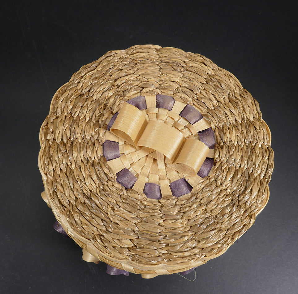 Passamaquoddy Basket Clara Keezer Purple Curls