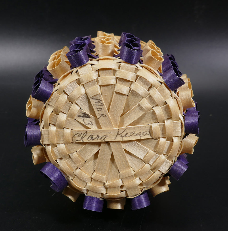 Passamaquoddy Basket Clara Keezer Purple Curls