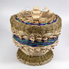 Passamaquoddy Kenny Keezer ash and braided sweetgrass basket