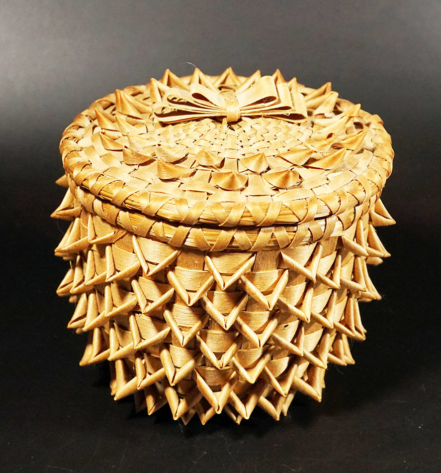 Passamaquoddy Master Basket Maker Sylvia Gabriel Point Basket