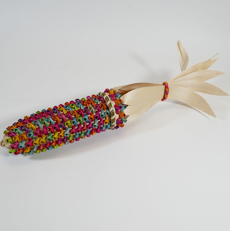 Passamaquoddy Geo Neptune Colorful Corn Basket Wabanaki