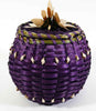 Wabanaki Pasamaquoddy Lydia Soctomah Purple Ash and Sweetgrass Basket