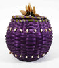Wabanaki Pasamaquoddy Lydia Soctomah Purple Ash and Sweetgrass Basket