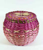 Wabanaki Pasamaquoddy Lydia Soctomah Black Ash Basket with Dragonfly