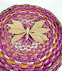 Wabanaki Pasamaquoddy Lydia Soctomah Black Ash Basket with Dragonfly
