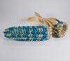 Passamaquoddy Geo Neptune Blue Corn Basket Wabanaki