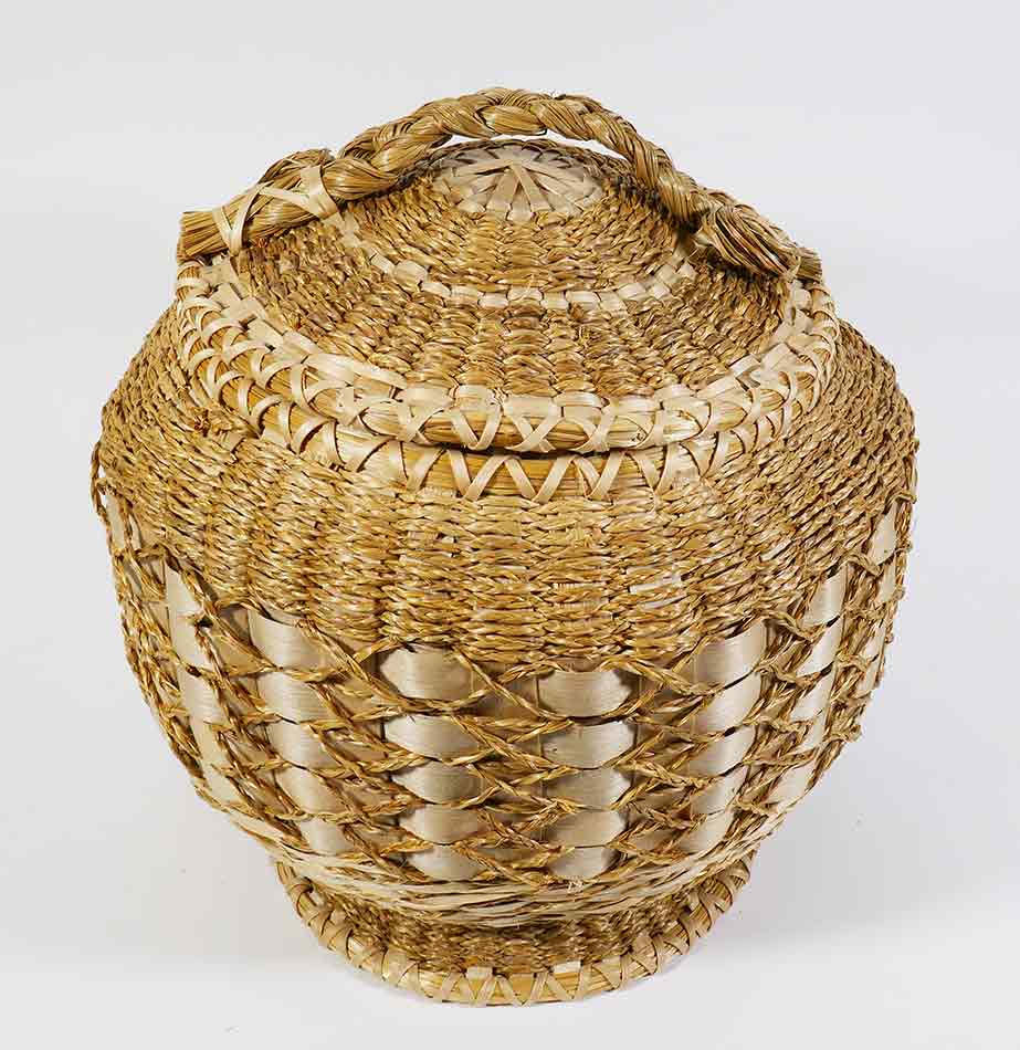 Theresa Neptune Gardner Passamaquoddy Footed Fancy Basket Wabanaki