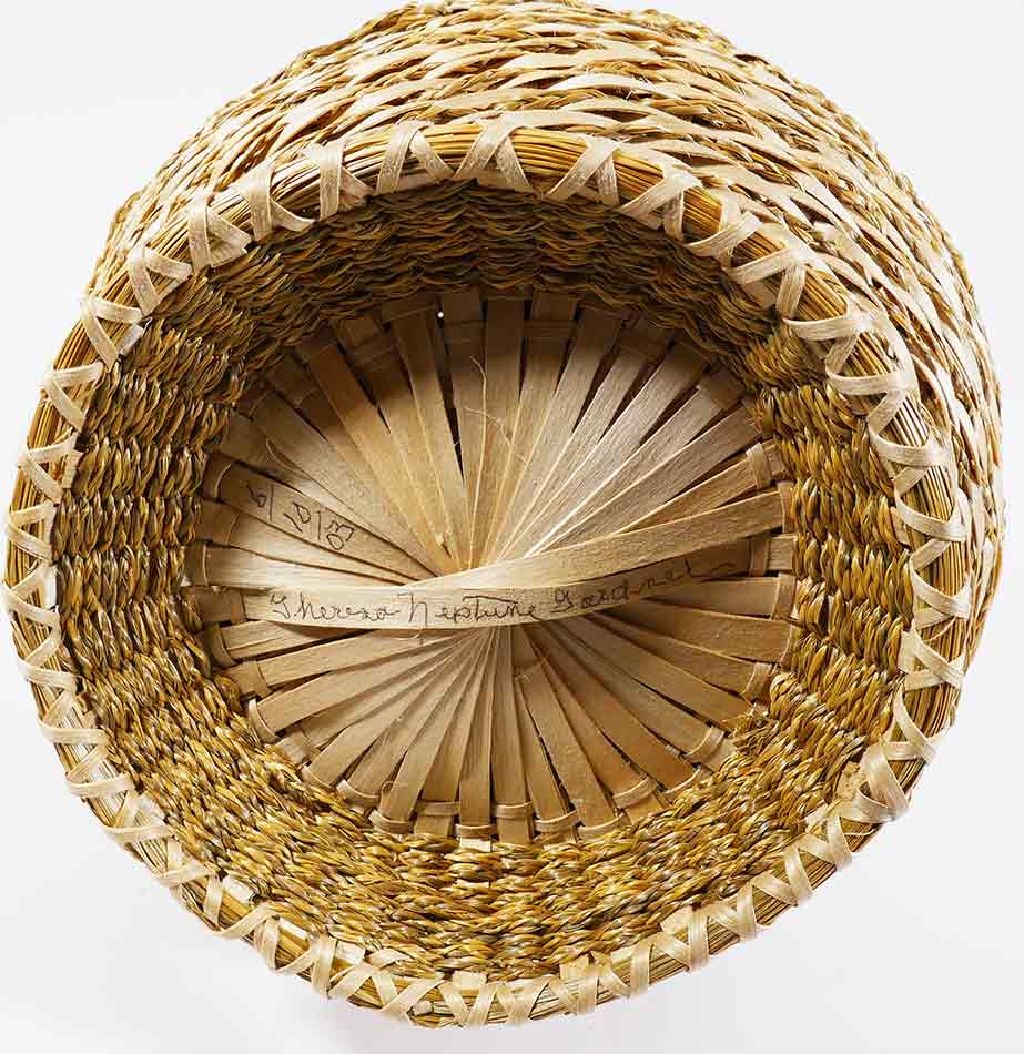 Theresa Neptune Gardner Passamaquoddy Footed Fancy Basket Wabanaki