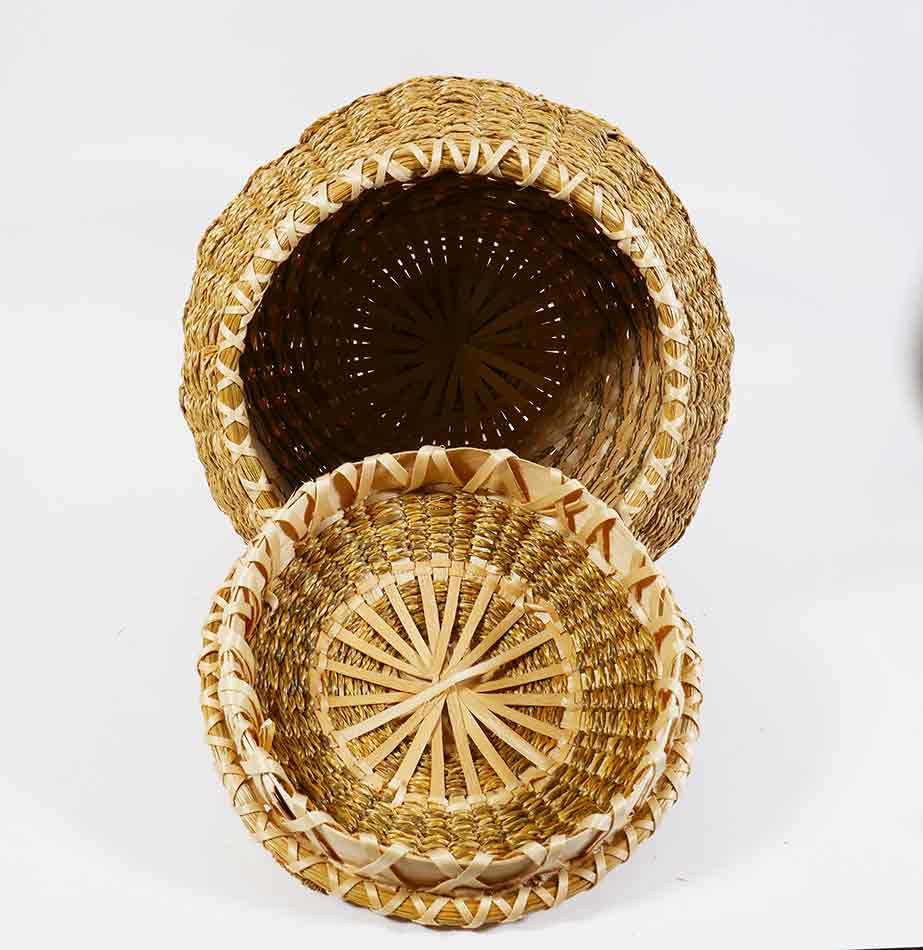 Theresa Neptune Gardner Passamaquoddy Footed Fancy Basket Wabanaki