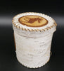 Butch Phillips Penobscot Wabanaki Birch Bark Basket Moose With White Exterior Finish