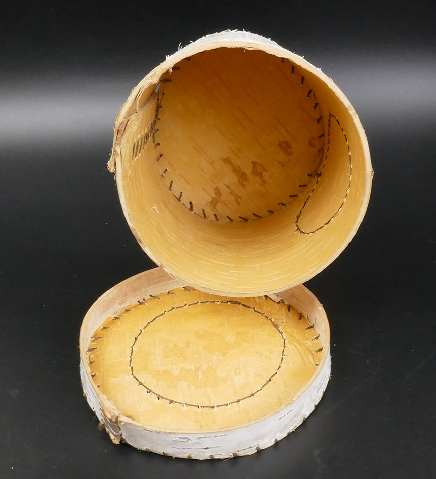 Butch Phillips Penobscot Wabanaki Birch Bark Basket Moose
