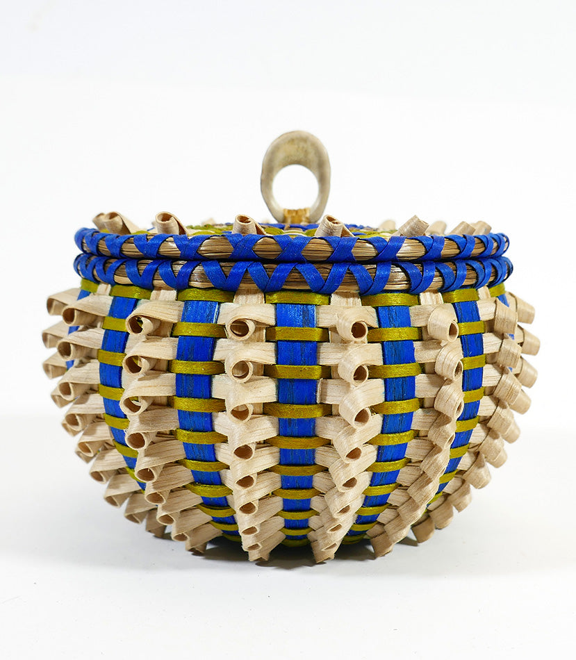 Sarah Sockbeson Penobscot Wabanaki Small Urchin Basket with Points