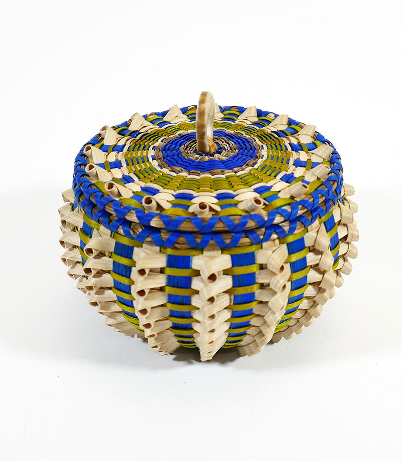Sarah Sockbeson Penobscot Wabanaki Small Urchin Basket with Points