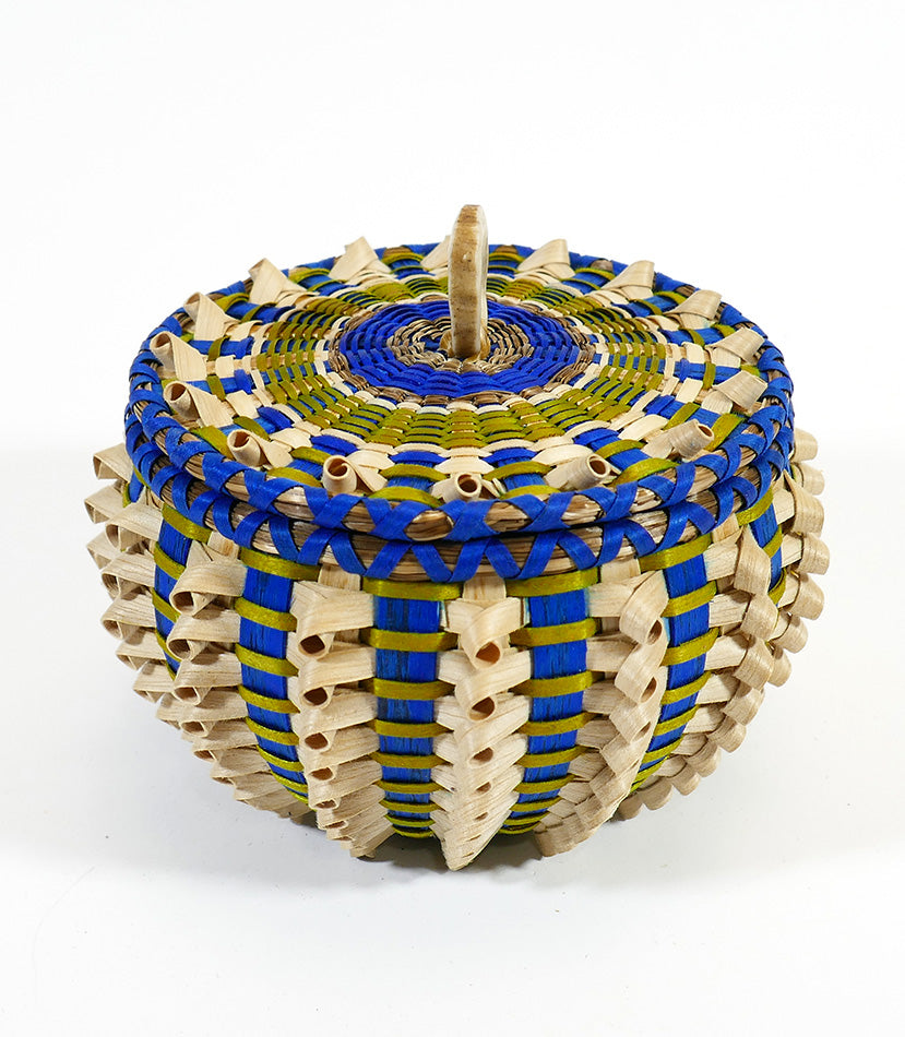 Sarah Sockbeson Penobscot Wabanaki Small Urchin Basket with Points