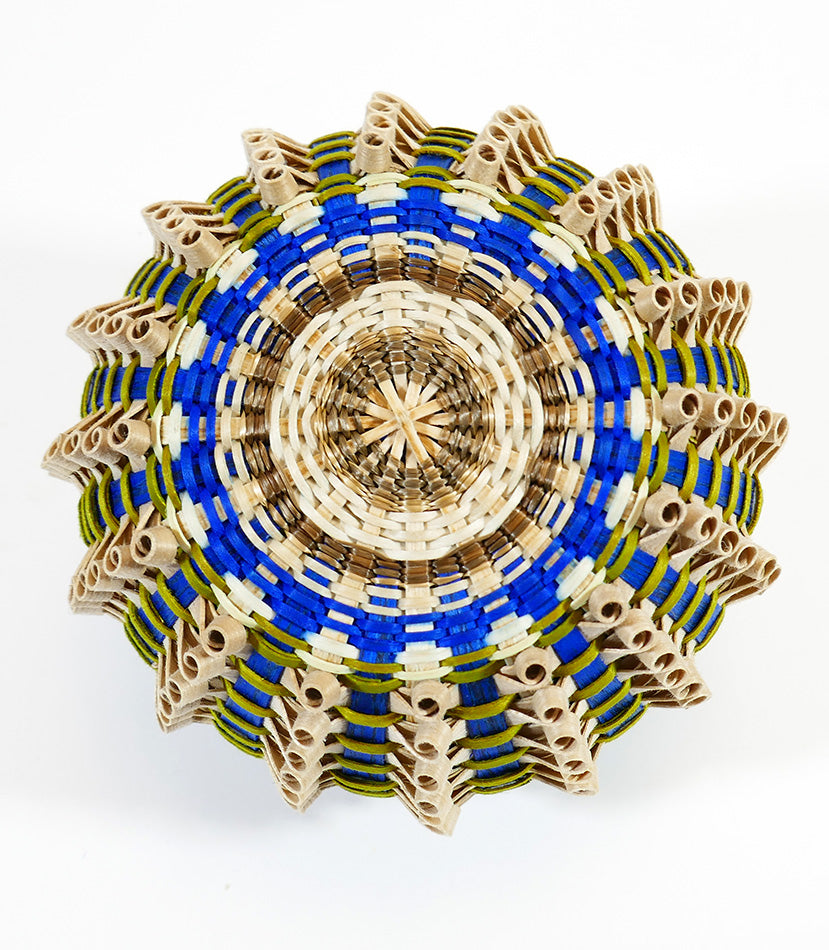 Sarah Sockbeson Penobscot Wabanaki Small Urchin Basket with Points