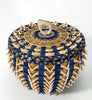 Sarah Sockbeson Penobscot Wabanaki Blue Gold Point Basket