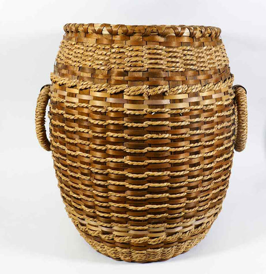 Philomene Nelson Maliseet (attributed) Barrel Basket Wabanaki