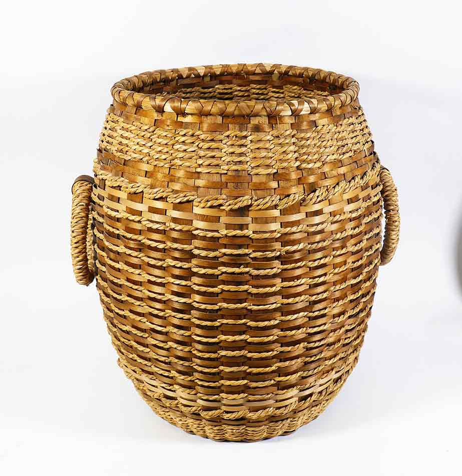 Philomene Nelson Maliseet (attributed) Barrel Basket Wabanaki