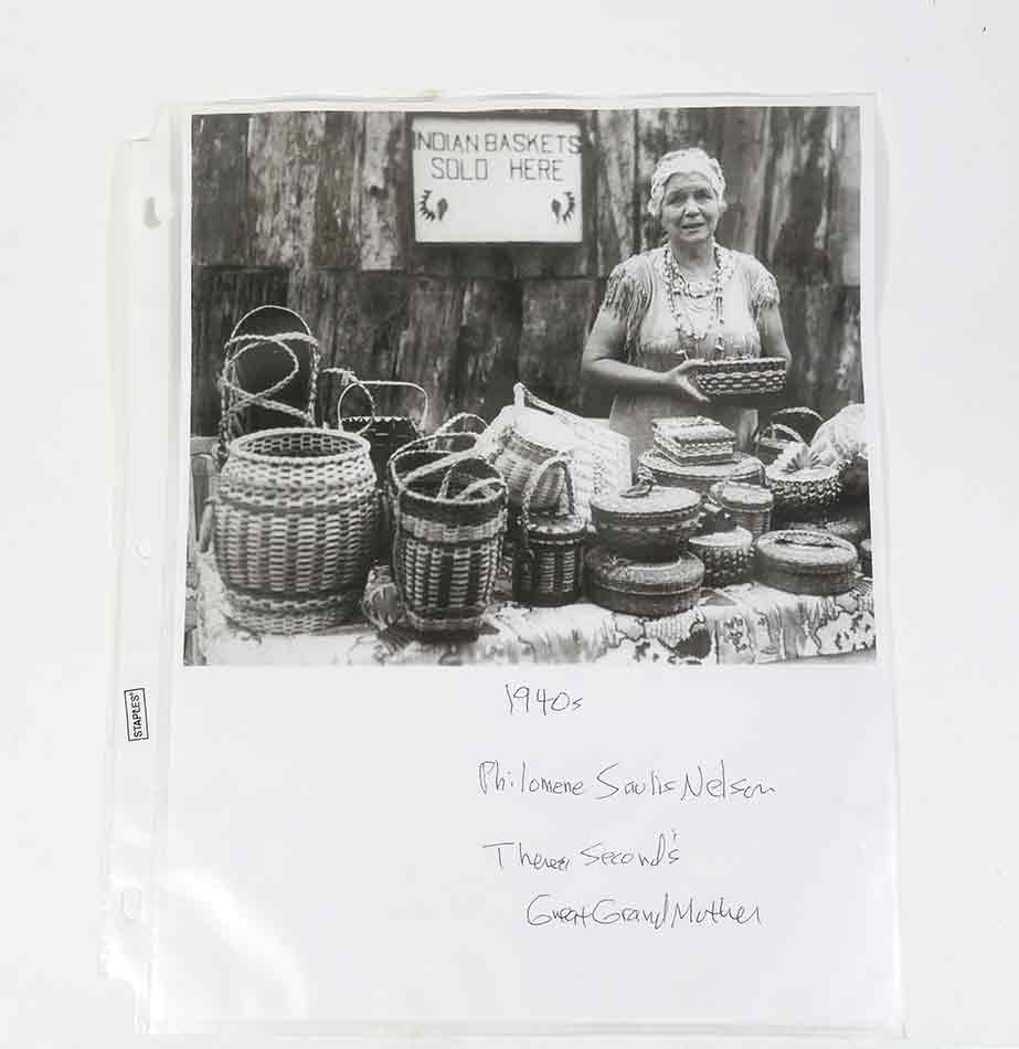 Philomene Nelson Maliseet (attributed) Barrel Basket Wabanaki