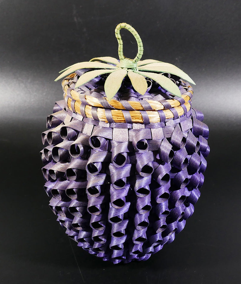 Passamaquoddy Rocky Keezer (attributed) Plum Wabanaki Basket